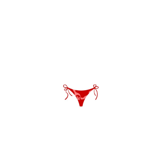 Red Monogram Bathing Suit Bottom