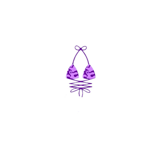 Purple Monogram MOP Bathing Suit TOP