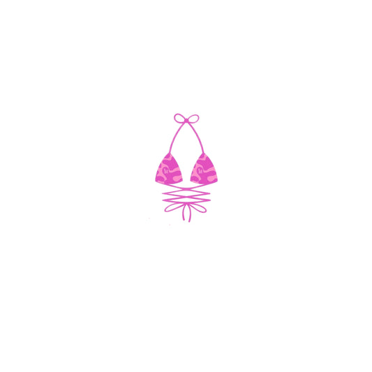 Pink Monogram MOP Bathing Suit TOP